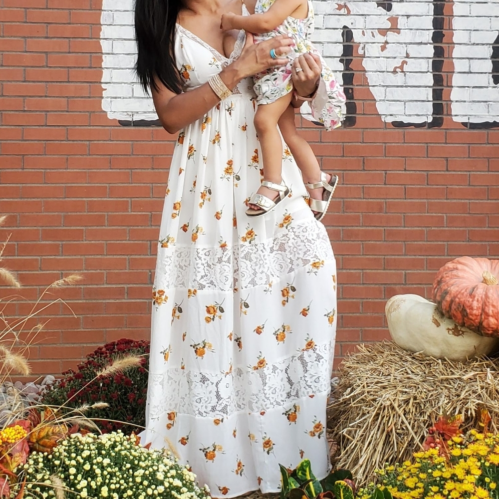 White Floral dress